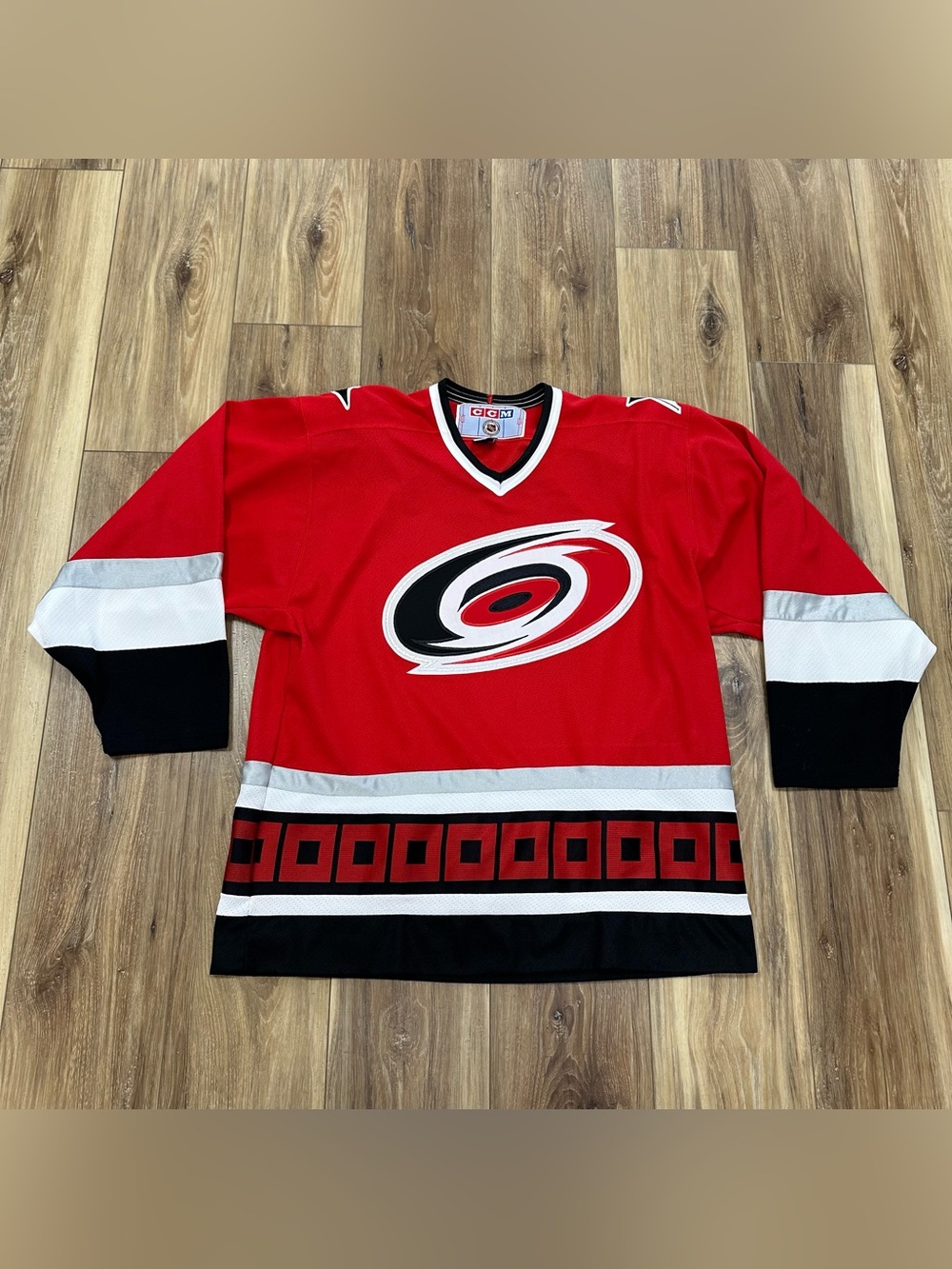 Vintage 1997-1998 CCM 2nd Gen Carolina Hurricanes Hockey Jersey, Red, Large